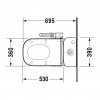 Duravit D-Code - Stojící kombi WC, 360x695 mm, bílé 21420900002